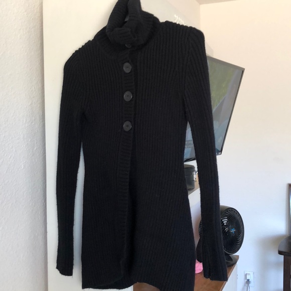 Turtle neck button cardigan - Picture 3 of 4